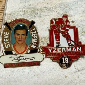 Steve Yzerman Detroit Red Wings NHL Hockey Enamel Collectible Pins Lapel Sport
